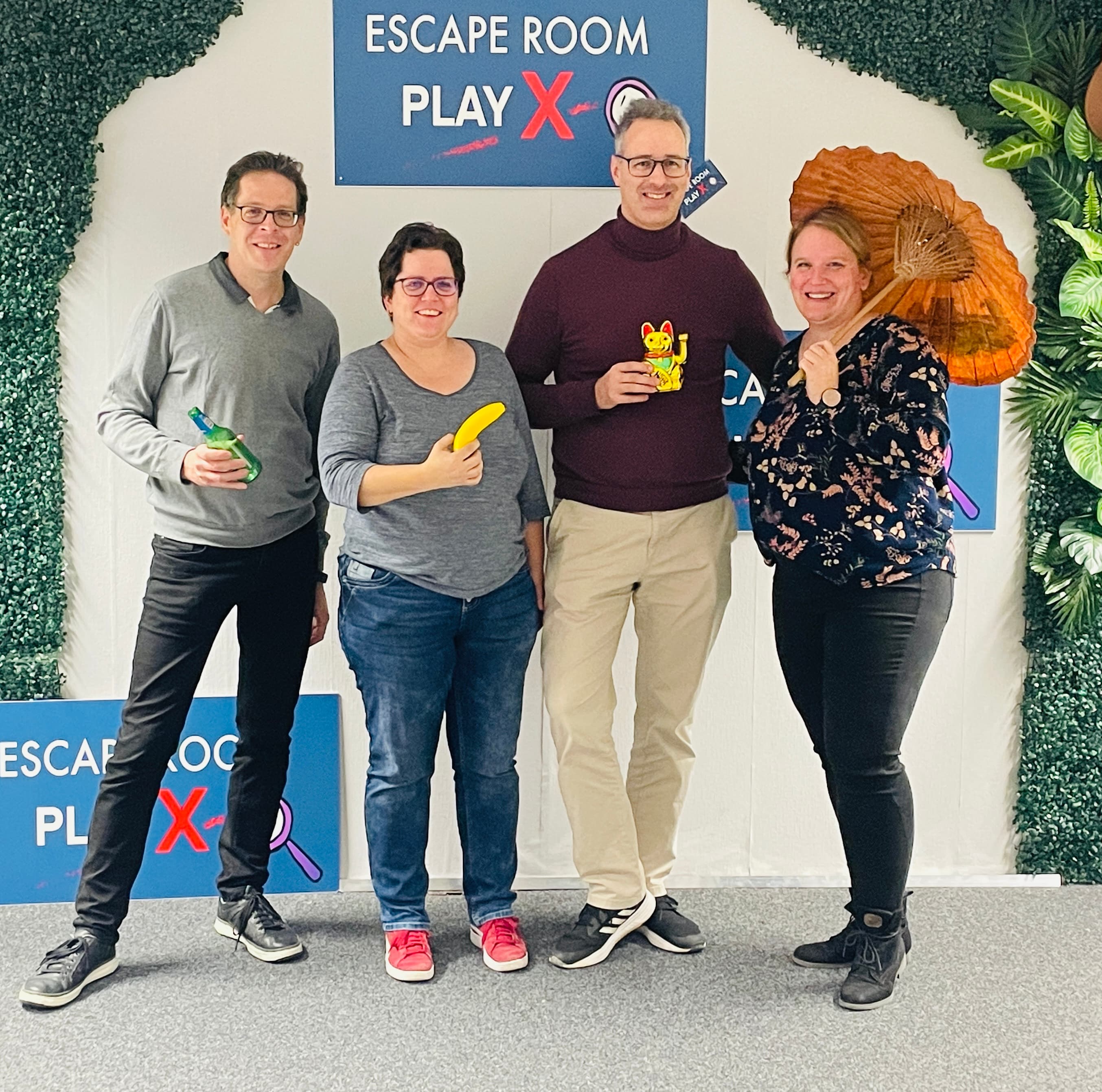 Das Dream-Team nach dem Escape Room